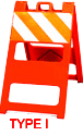 white plasticade type 2 a-frame curb sign holder, barricade stand sign holder for plastic corrugated sheets pads coroplast